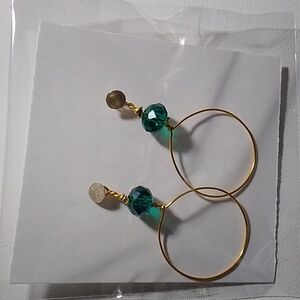 Earrings glass 12 pairs color assortment